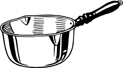 Black Saucepan Illustration