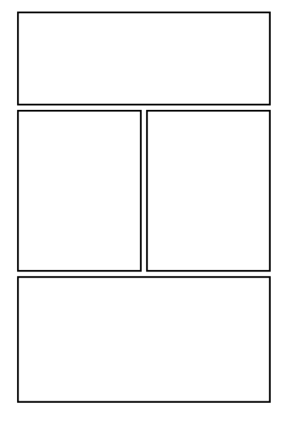 Empty Comic Panel Design Template