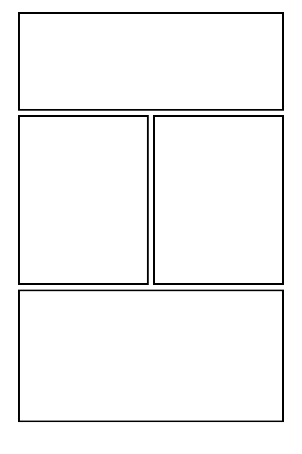 Empty Comic Panel Design Template