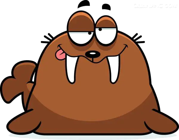 Cute Cartoon Walrus