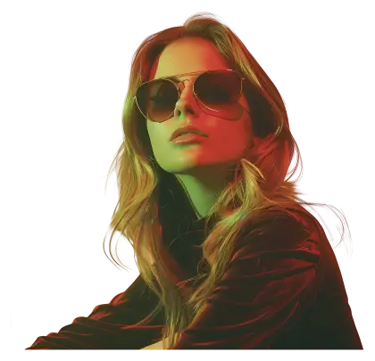 Stylish Woman with Sunglasses Illustration