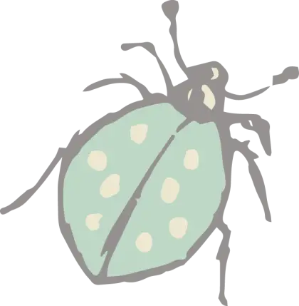 Green Beetle with Spots