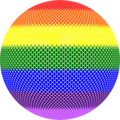 Rainbow Sphere Digital Art