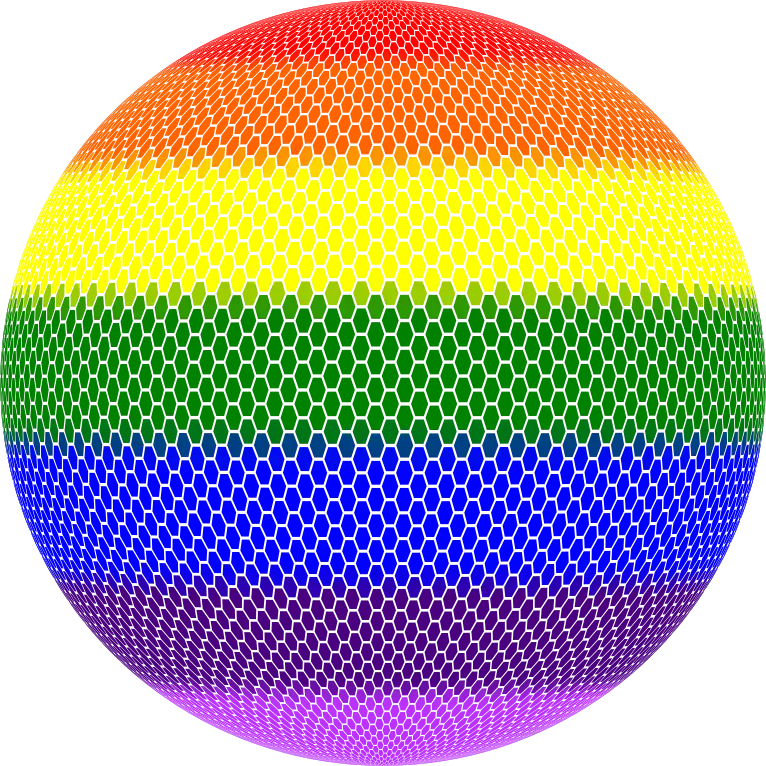 Rainbow Sphere Digital Art