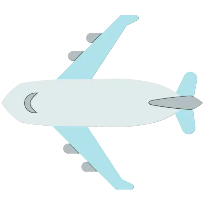 Cartoon Airplane in Minimal Style