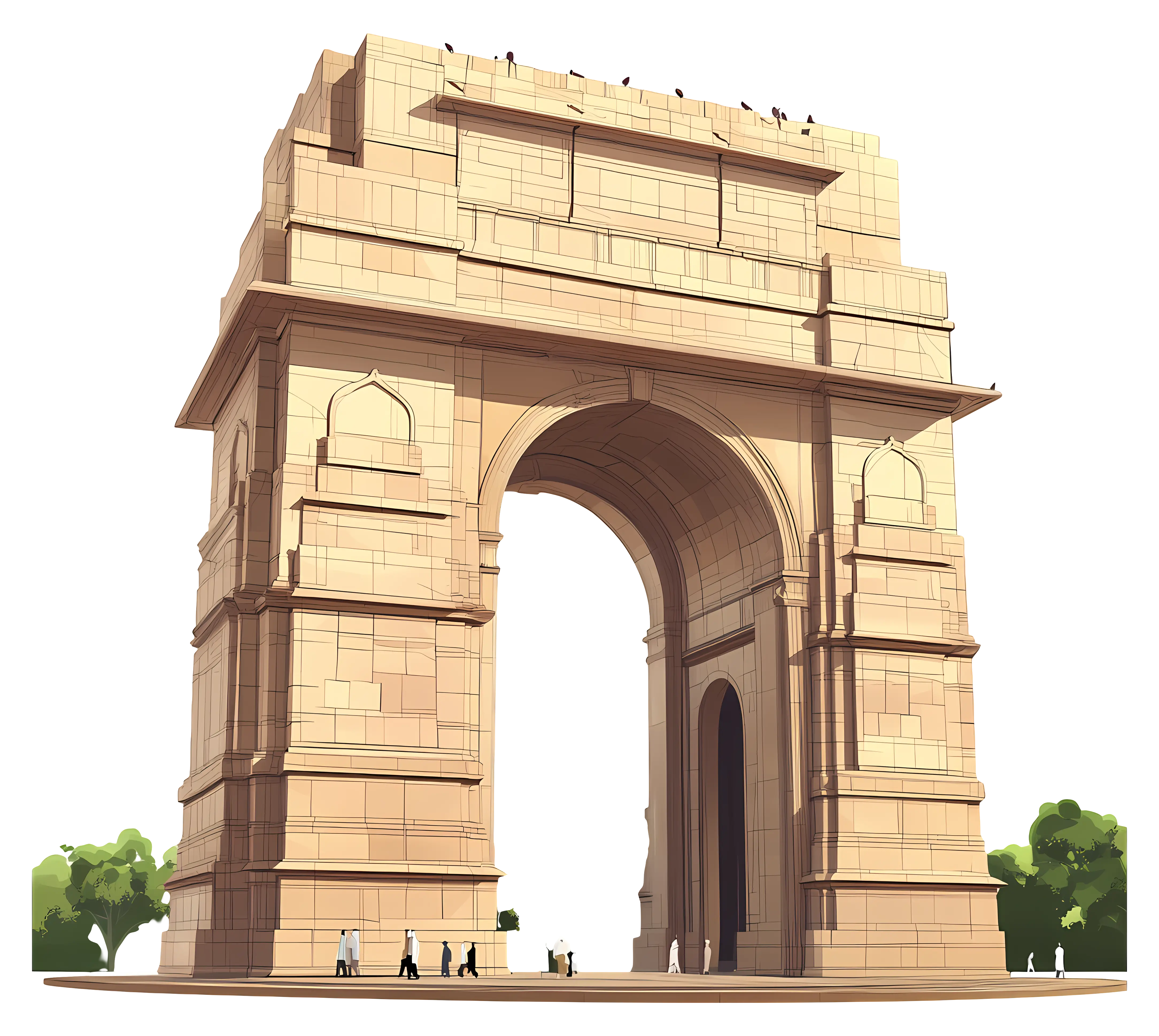 Stone Arch Monument Illustration