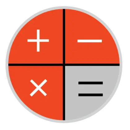 Calculator Icon with Mathematical Operations