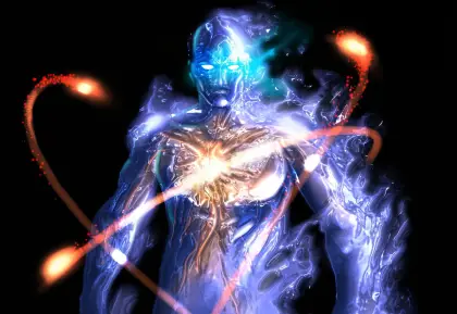 Glowing Cosmic Energy Being
