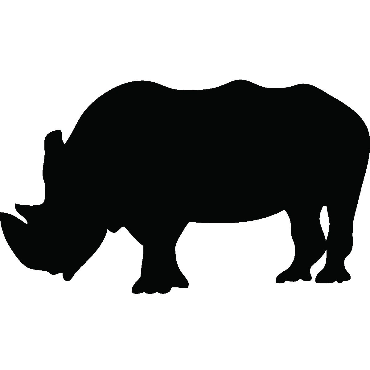 Rhinoceros Silhouette Design