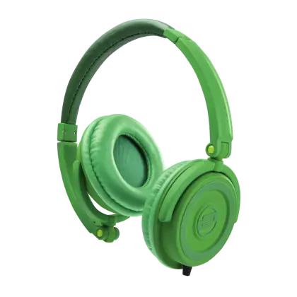 Green Headphones for Music Lovers