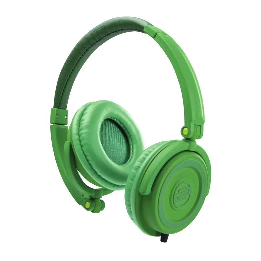 Green Headphones for Music Lovers