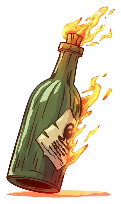 Molotov Cocktail Illustration