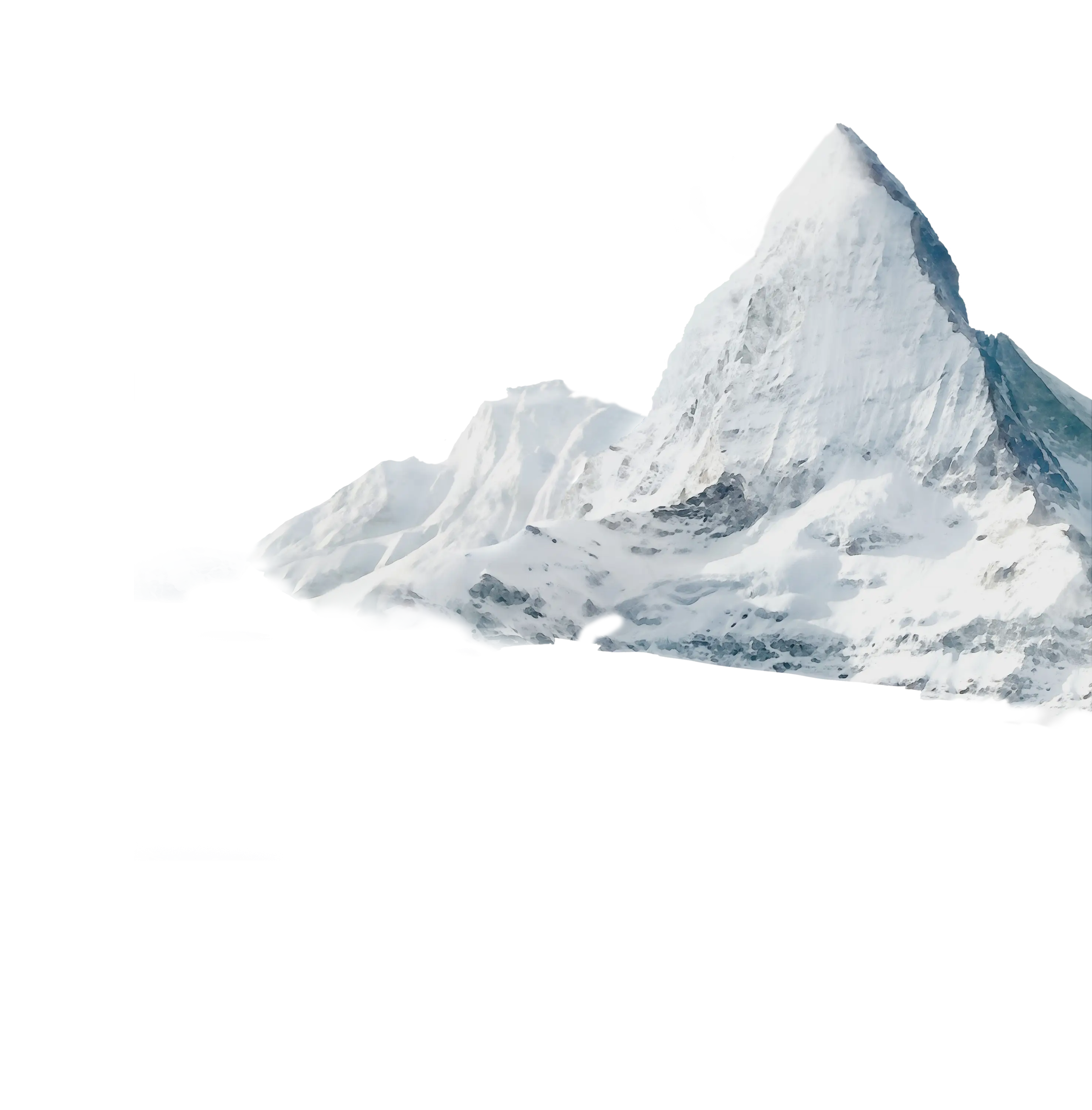Snowy Mountain Peak in Winter