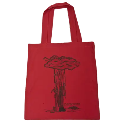 Red Tote Bag with Design