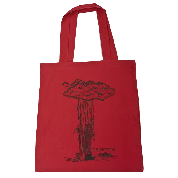 Red Tote Bag with Design
