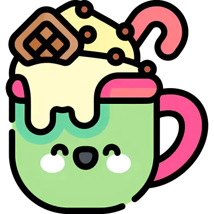 Cute Green Mug with Candy
