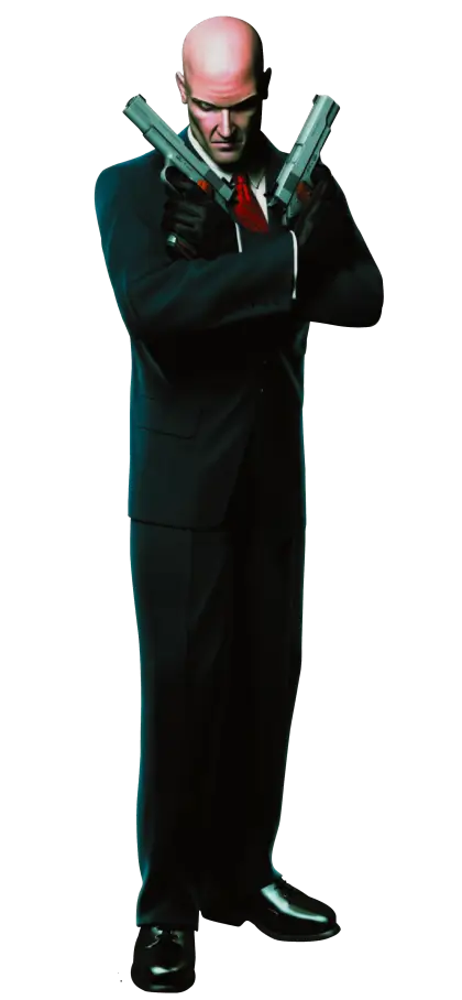 Action Game Character Holding Dual Guns