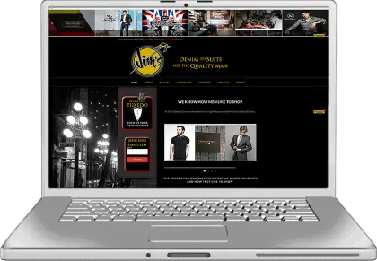 Modern Laptop with Website Display