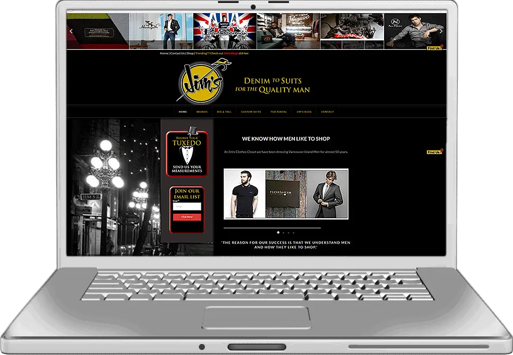 Modern Laptop with Website Display