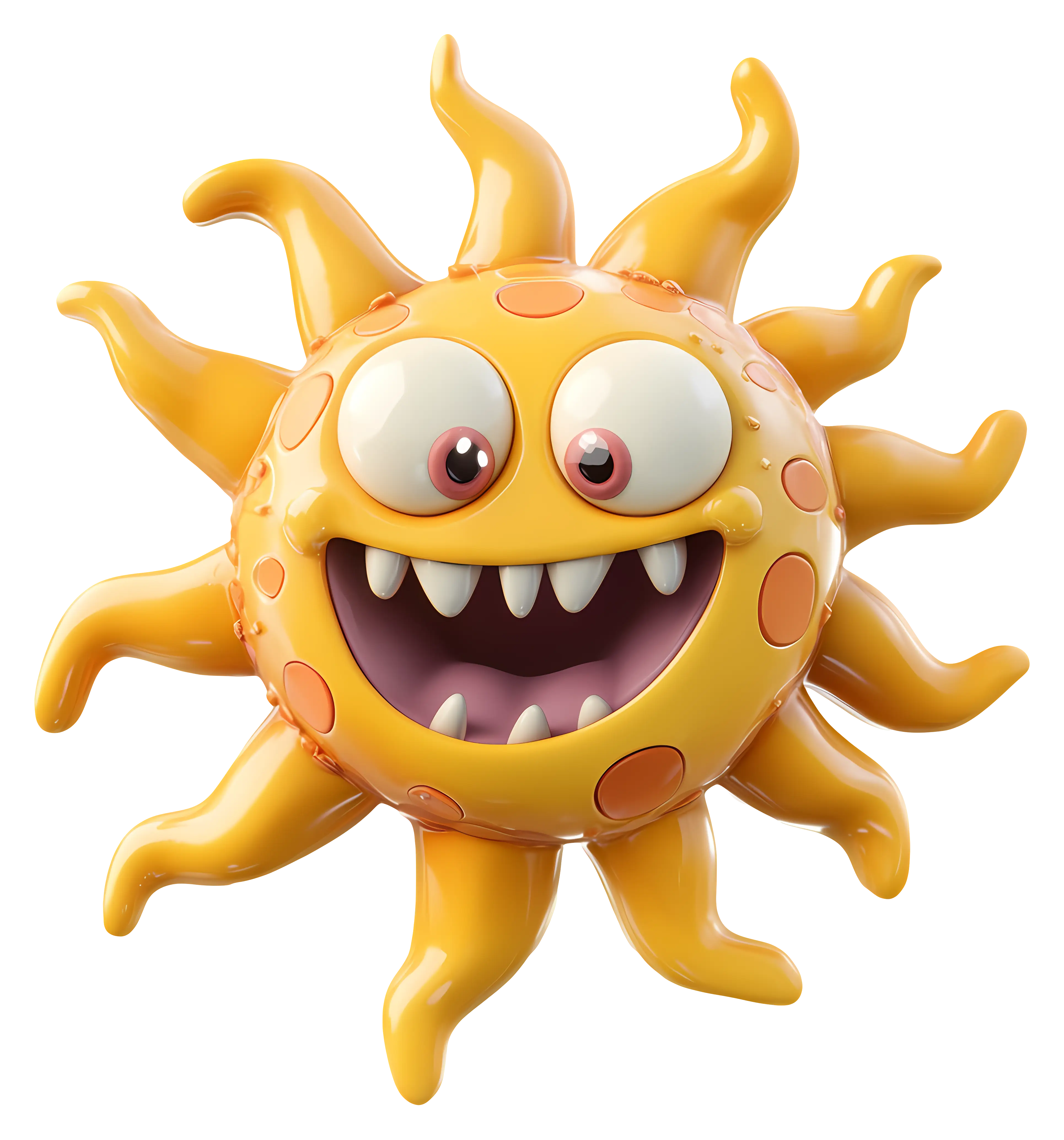 Smiling Sun Cartoon Illustration