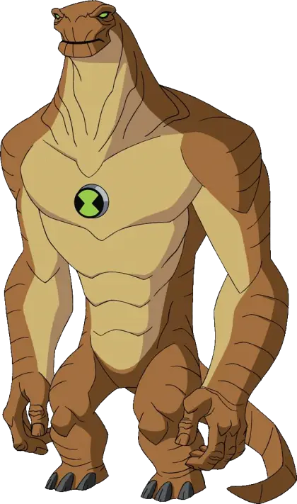 Cartoon Humanoid Lizard Character
