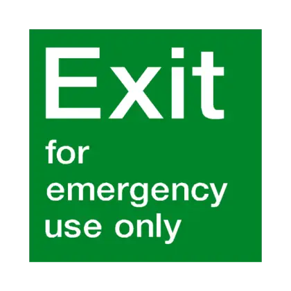 Green Emergency Exit Sign