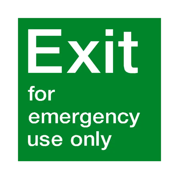 Green Emergency Exit Sign