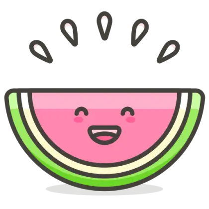 Smiling Cartoon Watermelon Slice