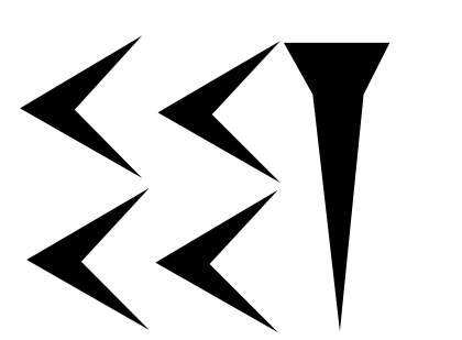 Abstract Black Arrow Shapes