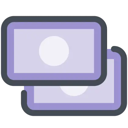 Purple Money Bills Illustration