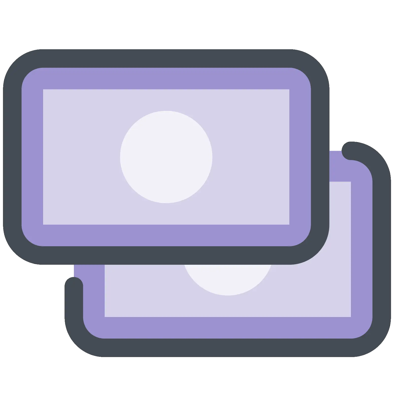 Purple Money Bills Illustration
