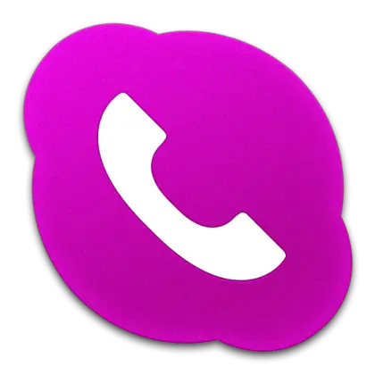 Purple Phone Call Icon