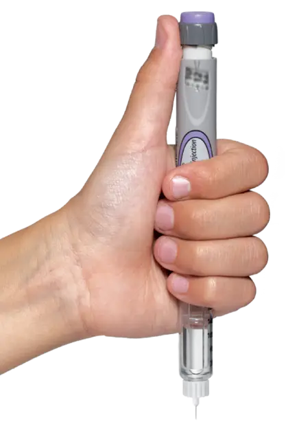 Hand Holding Insulin Pen