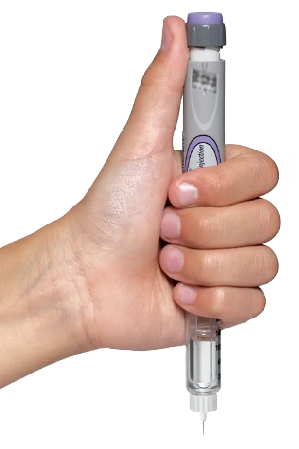 Hand Holding Insulin Pen