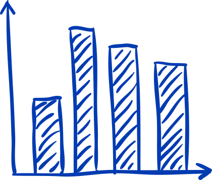 Hand-drawn Bar Chart Illustration