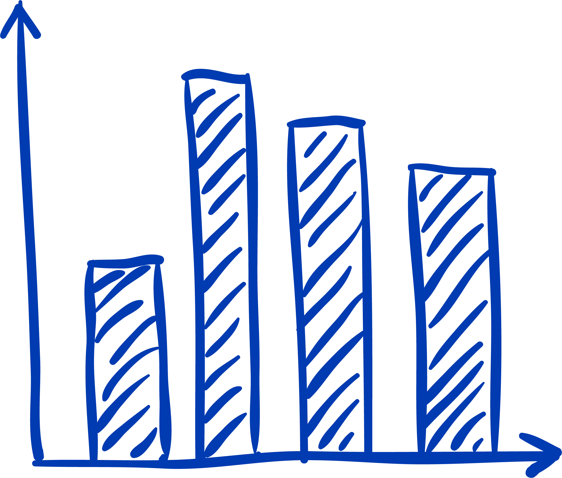 Hand-drawn Bar Chart Illustration