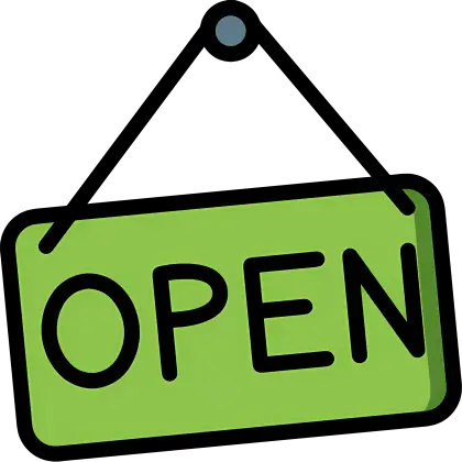 Open Green Signboard Icon