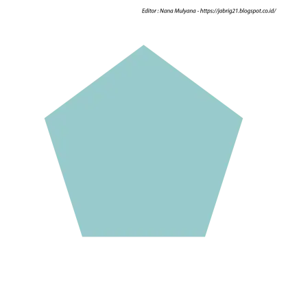 Blue Pentagon Geometric Shape