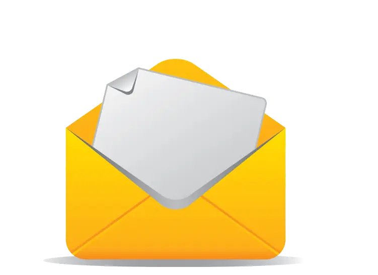 Yellow Envelope with a Letter Illustration