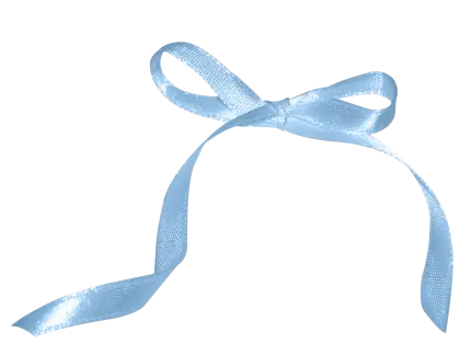 Blue Ribbon Bow Decoration
