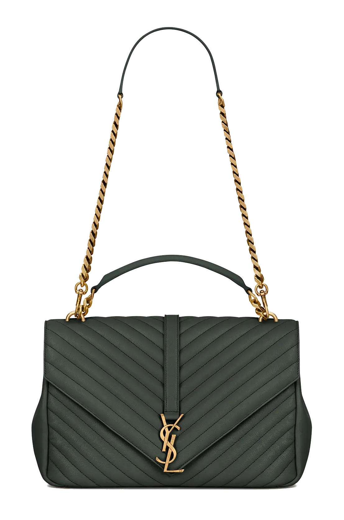 Black Handbag with Gold Chain