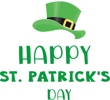 Happy St. Patrick&#039;s Day with Green Hat Design