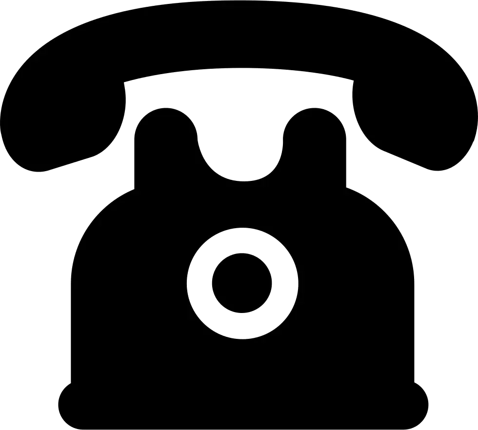 Black Telephone Symbol in Retro Style