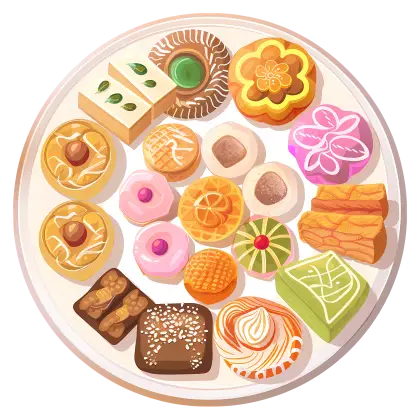 Assorted Sweets on Plate