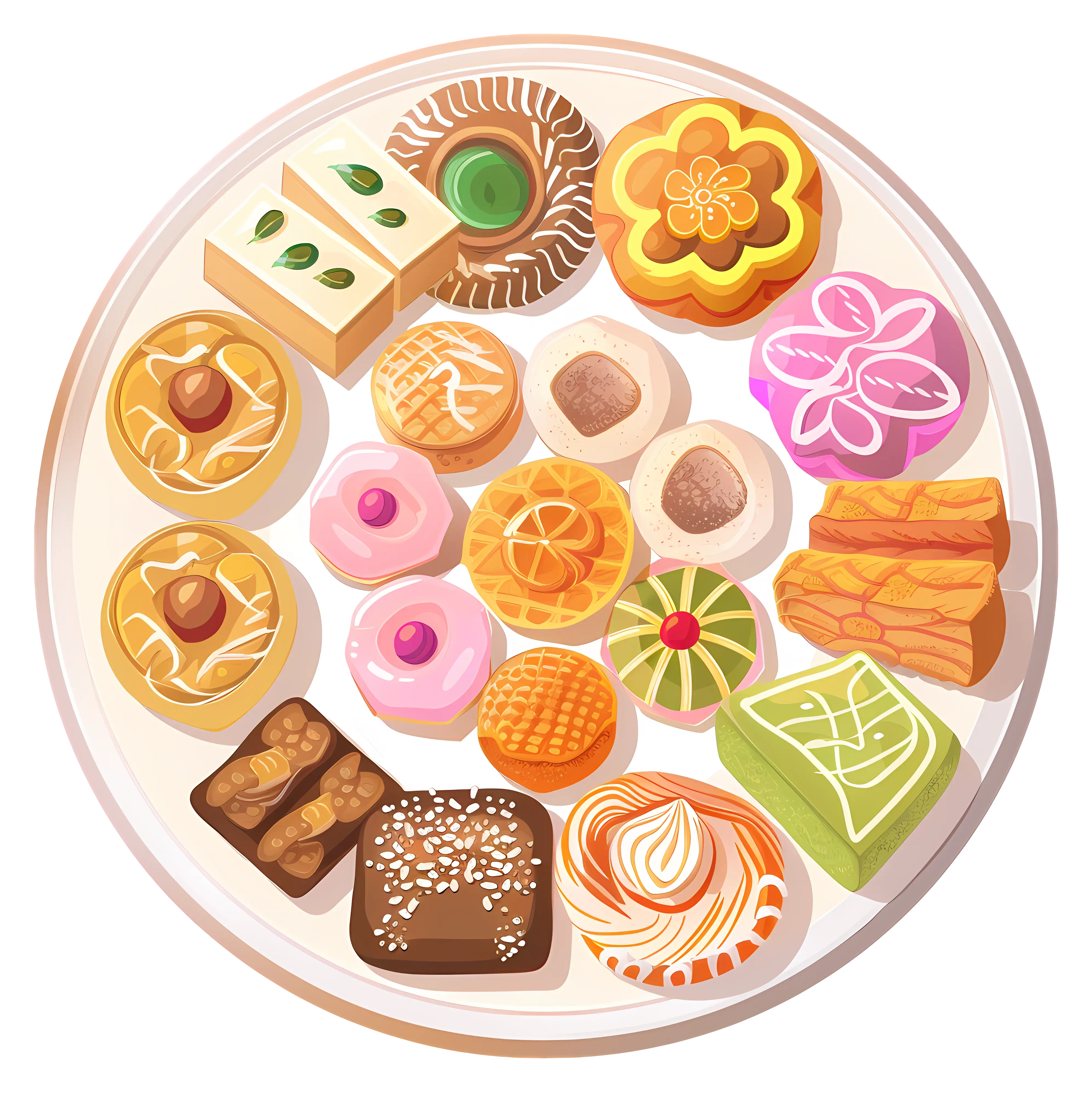 Assorted Sweets on Plate