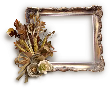 Decorative Picture Frame with Flowers