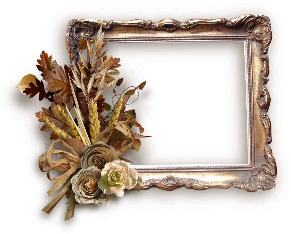 Decorative Picture Frame with Flowers