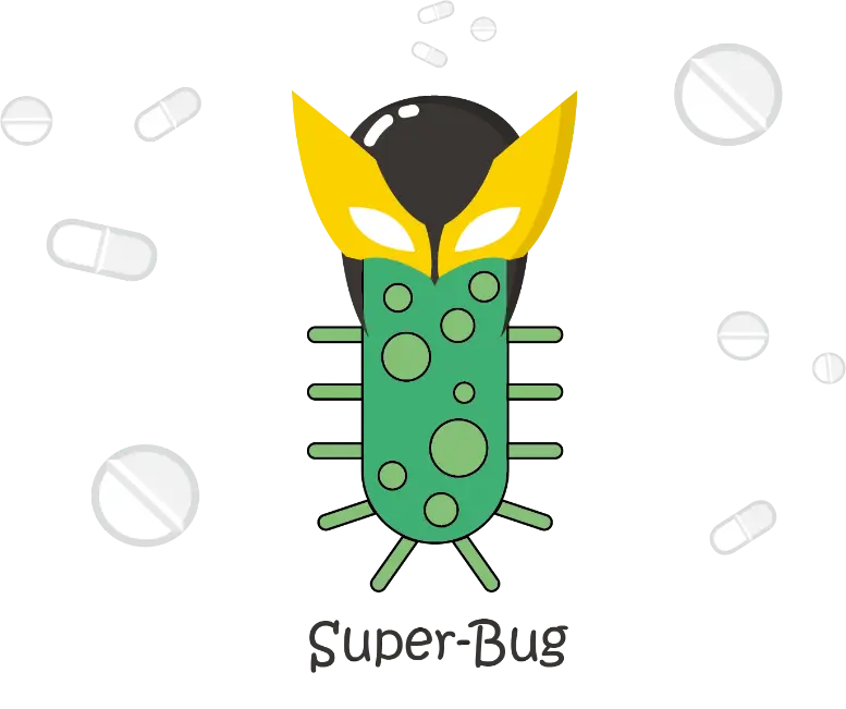 Super-Bug Cartoon Illustration