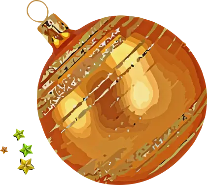 Golden Ornament for Holiday Decoration