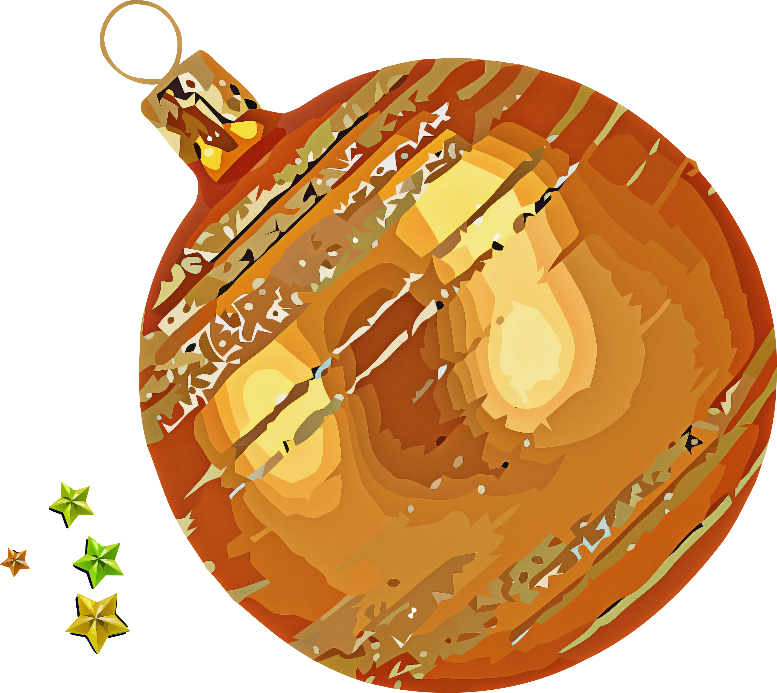 Golden Ornament for Holiday Decoration